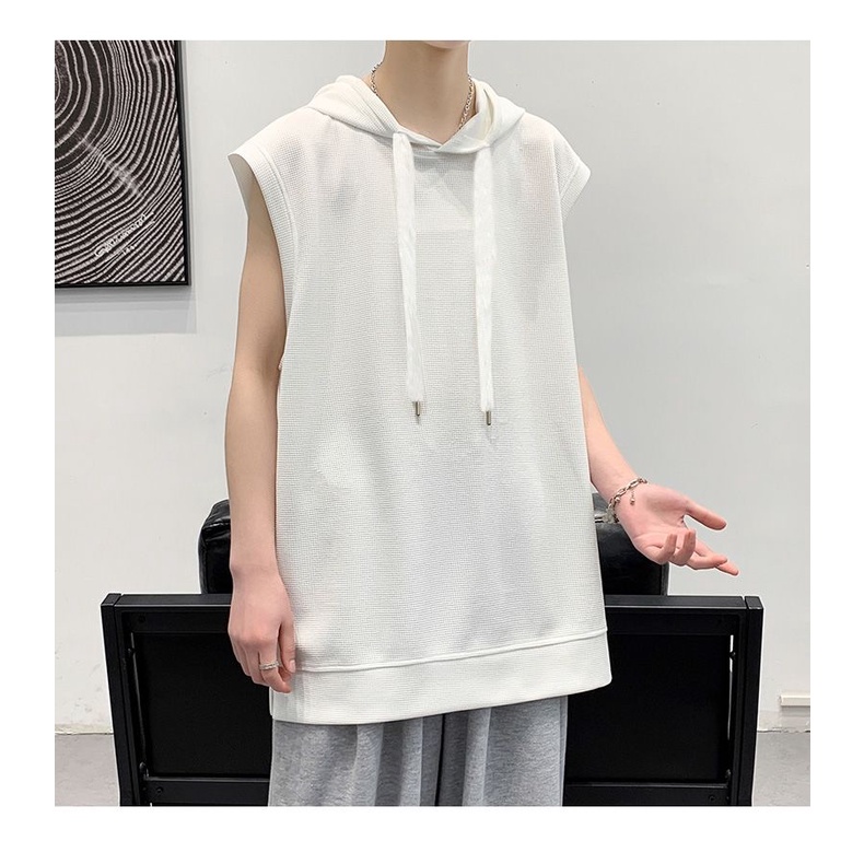 Áo Khoác Hoodie Sát Nách Vải Mỏng Kiểu Hồng Kông Thời Trang Mùa Hè Cho Nam Và Nữ