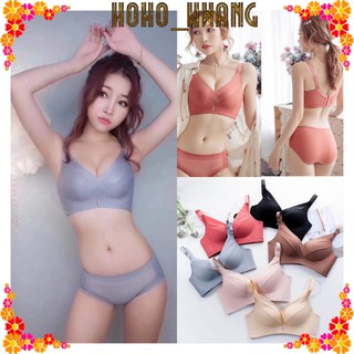 Image of HOHO_HWANG (B-55) Bra Wanita Push-Up Isi Busa Tali Strap dan Bahan Lace Breathable Hiasan Bordir
