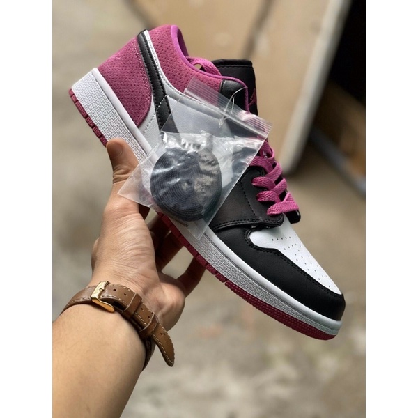 Giày thể thao sneaker jd1 binz cổ thấp nam nữ màu hồng hình ảnh thật đầy đủ hộp phụ kiện
