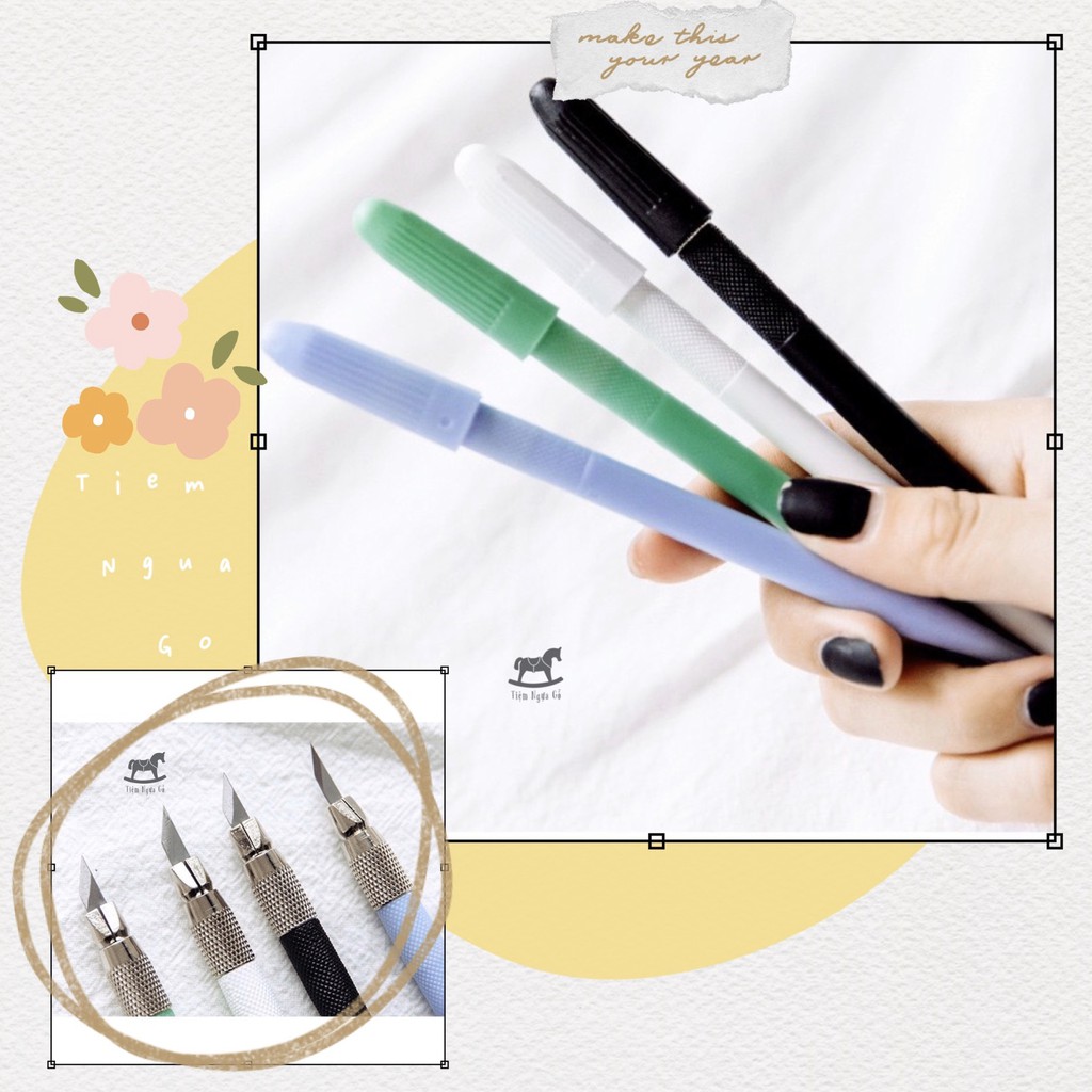 Set Cán Và 10 Lưỡi Dao Rọc Giấy - Tiệm Ngựa Gỗ