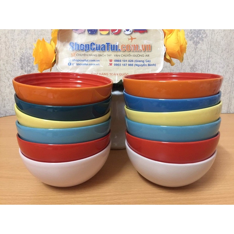 SET 6 BÁT ĂN CƠM CẦU VỒNG LE CREUSET 12 CM