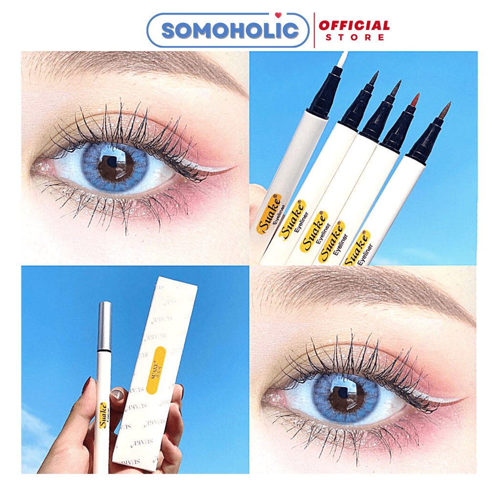 Bút Kẻ Mắt Eyeliner Suake Màu Đen Sắc Nét Lâu Trôi Dễ Vẽ Somoholic ELN4