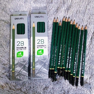 ✏️✏️59K HỘP 12 CÂY BÚT CHÌ ĐEN DELI 2B HÀNG CHUẨN