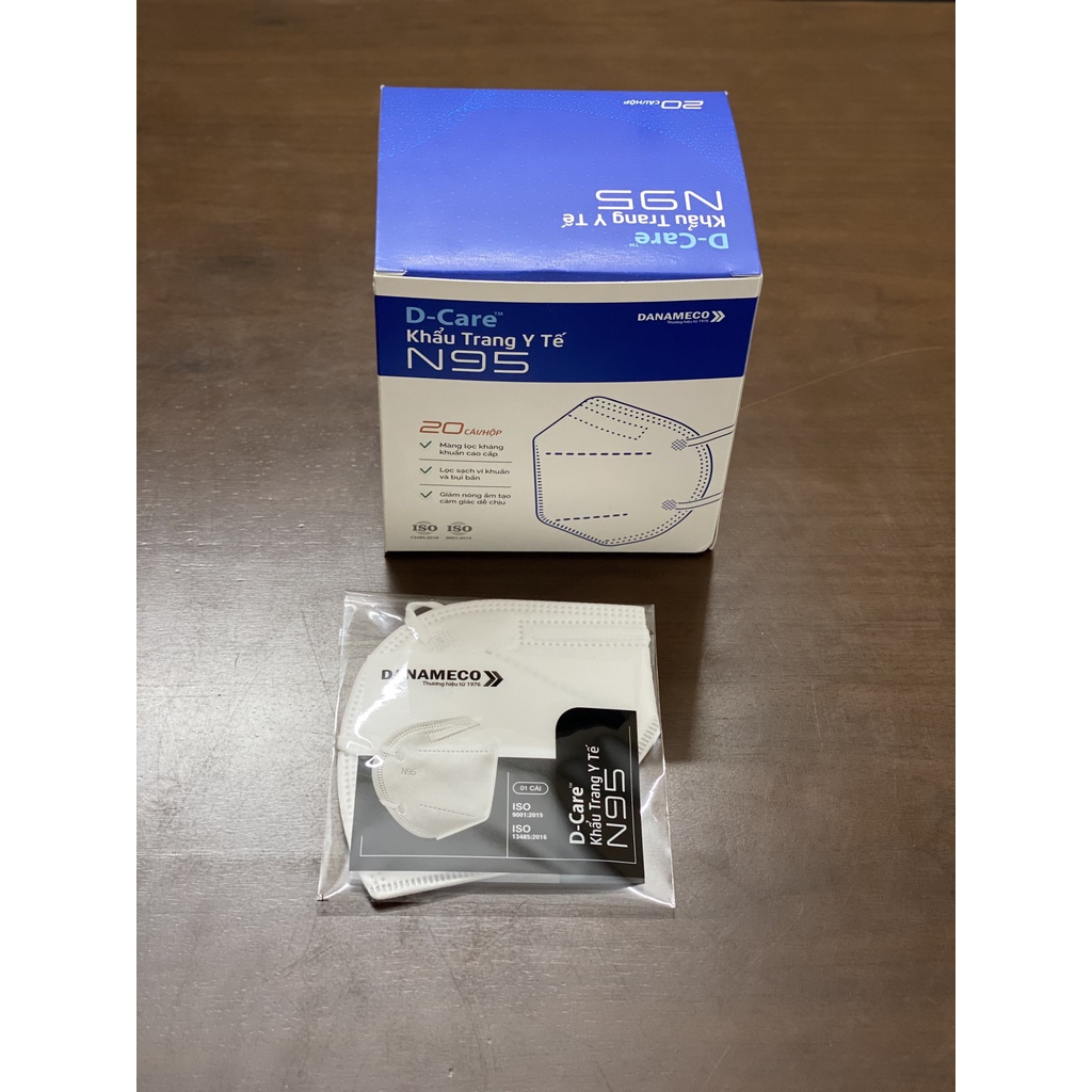 Khẩu Trang Y Tế DANAMECO N95, 5 Lớp, Lọc >=98% Bụi, Virus, Vi Khuẩn, Hàng Xuất Nhật, EU, 20 Chiếc/Hộ