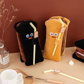 Bentoy Milkjoy Cosmetic Bag Cute cartoon pattern Large capacity toast