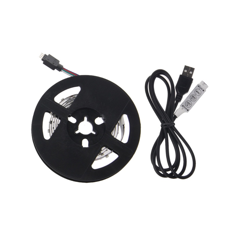 Dải Đèn LED 30 Bóng 5V 3528 RGB USB Chống Nước Trang Trí Nội Thất Lưng TV