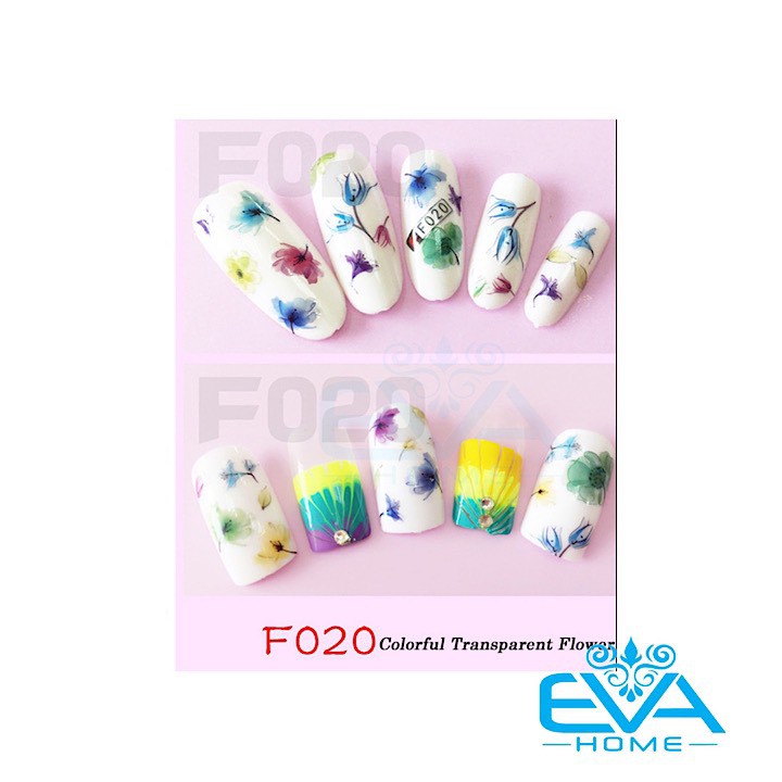 Miếng Dán Móng Tay 3D Nail Sticker Tráng Trí Hoạ Tiết Bông Hoa F020