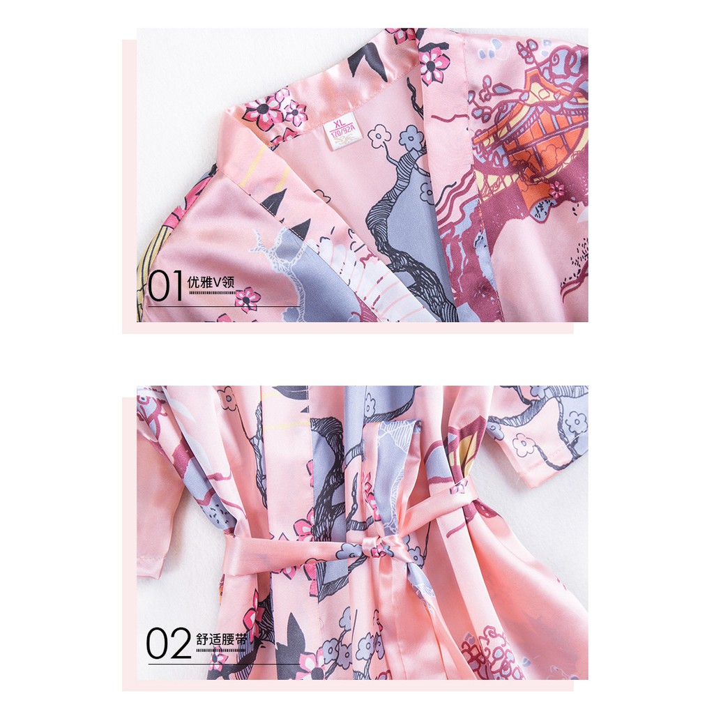 Áo choàng ngủ bằng lụa dành cho nữ | BigBuy360 - bigbuy360.vn