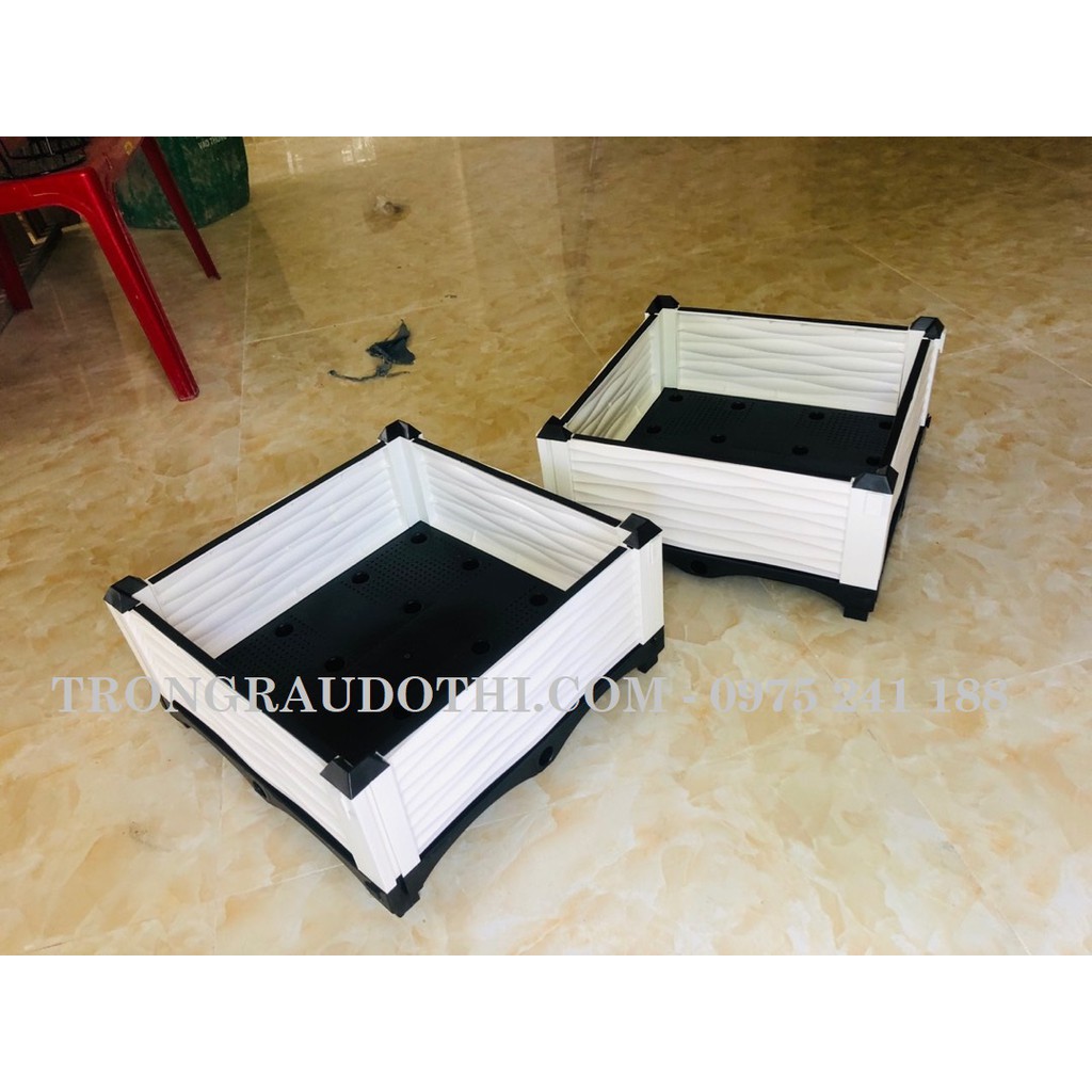 CHẬU GHÉP THÔNG MINH TRỒNG RAU, TRỒNG CÂY, 50X50CM CAO 23CM, HÀNG VIỆT NAM CHẤT LƯỢNG CAO