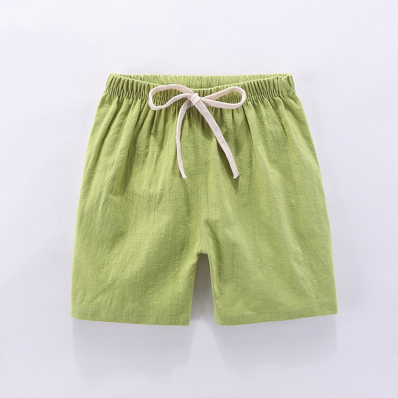 &lt;Ready Stock&gt; Summer Children's Shorts Thin Cotton and Linen Wear Casual Five-point Beach Pants