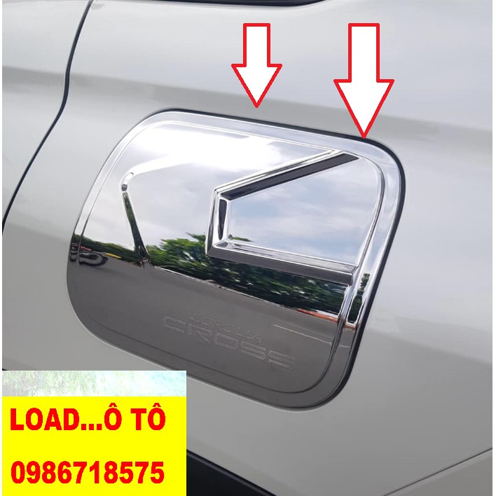 Ốp Nắp Xăng Toyota Corolla Cross 2022-2020 ❤️ Hàng Mạ Crom Cao Cấp