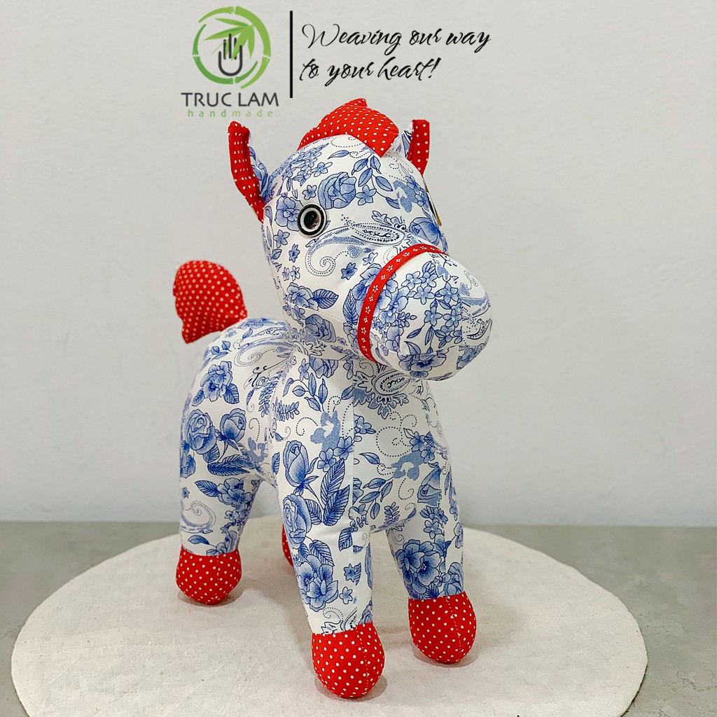 Đồ Chơi Cho Bé Thú Nhồi Bông Hình Con Ngựa Nhiều Màu Bông Gòn Cao Cấp - Trúc Lâm Handmade