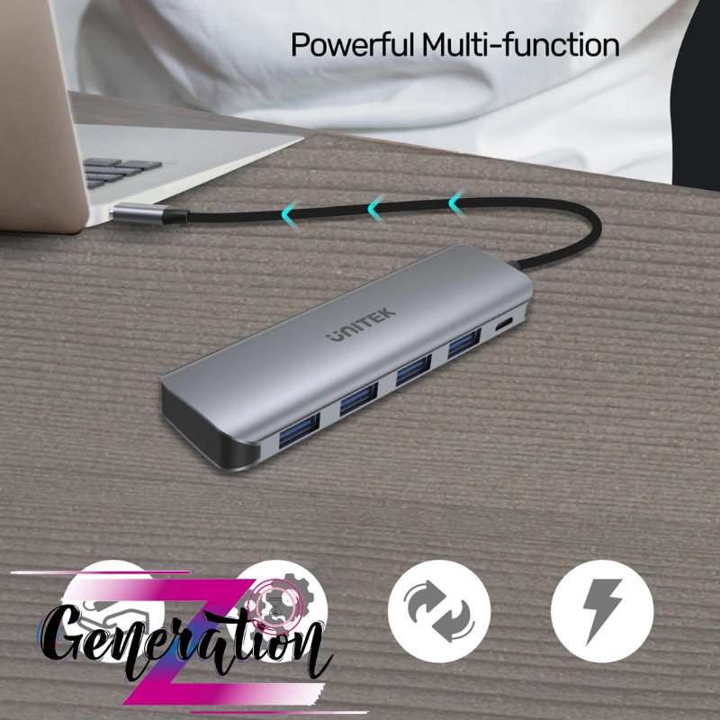 CÁP CHUYỂN TYPE-C RA 4 USB 3.0 + MICRO USB 10W UNITEK H1107A