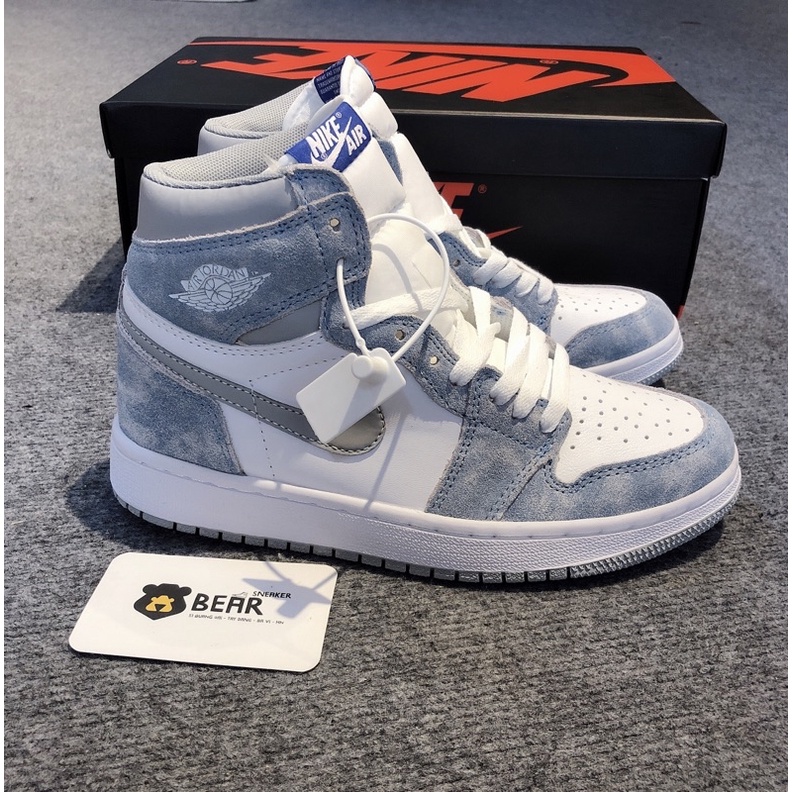 Giày sneaker JD1 High retro Hype Royal da lộn ( bản SC ) .