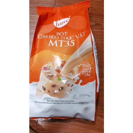 Bột kem béo thực vật MT35 LÚAVE nguyên liệu làm trà sữa siêu ngon trọng lượng 1kg