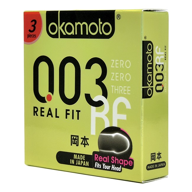 Bao cao su Siêu Mỏng Ôm Sát Okamoto 0.03 Real Fit Nhật Bản