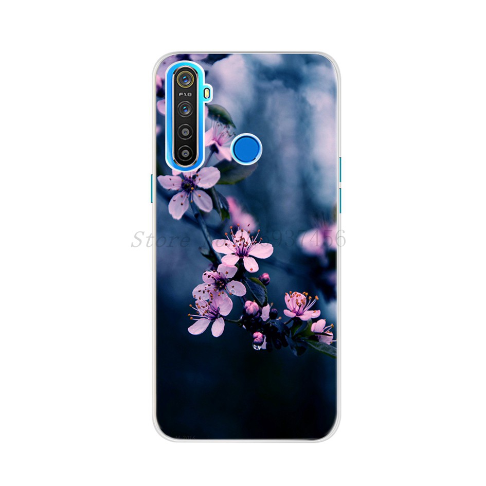 Ốp điện thoại silicone mềm in hình hoa dành cho Realme 5 5i 5s 6i Oppo Realme 5 Rmx1911 Realme5 Pro Rmx1971