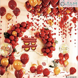 [TẶNG BƠM + KEO DÍNH] Bộ trang trí phòng cưới phao Song Hỷ dây tim treo NO.6725