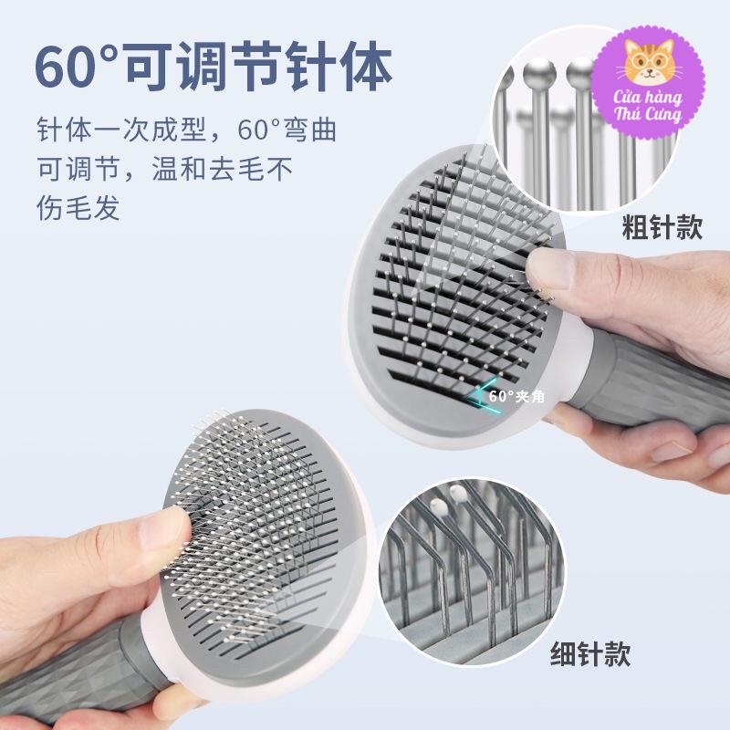 Lược chải lông chó mèo Lược nút bấm lớn chính hãng đóng hộp gỡ rối cho chó mèo