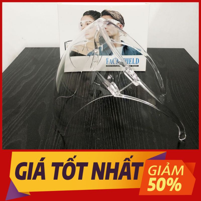 [Combo 2 Cái] Kính chống giọt bắn phòng dịch Face Shield cỡ người lớn (Trong suốt hoặc Nhám)