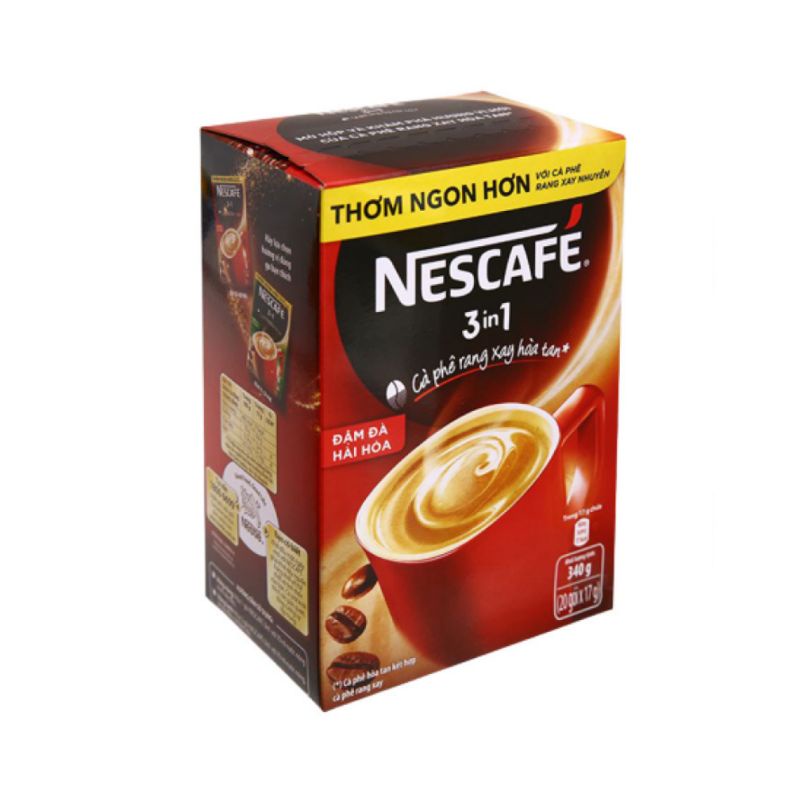 Hộp Nescafe 3 in 1 rang xay hoà tan đậm đà