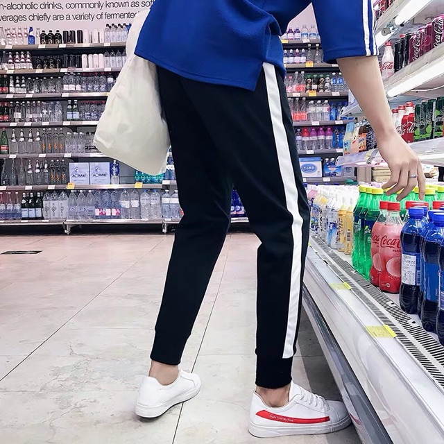 [Freeship đơn từ 0đ] quần jogger Nỉ unisex Sọc Bự nam nữ phong cách ulzzang Wind | BigBuy360 - bigbuy360.vn