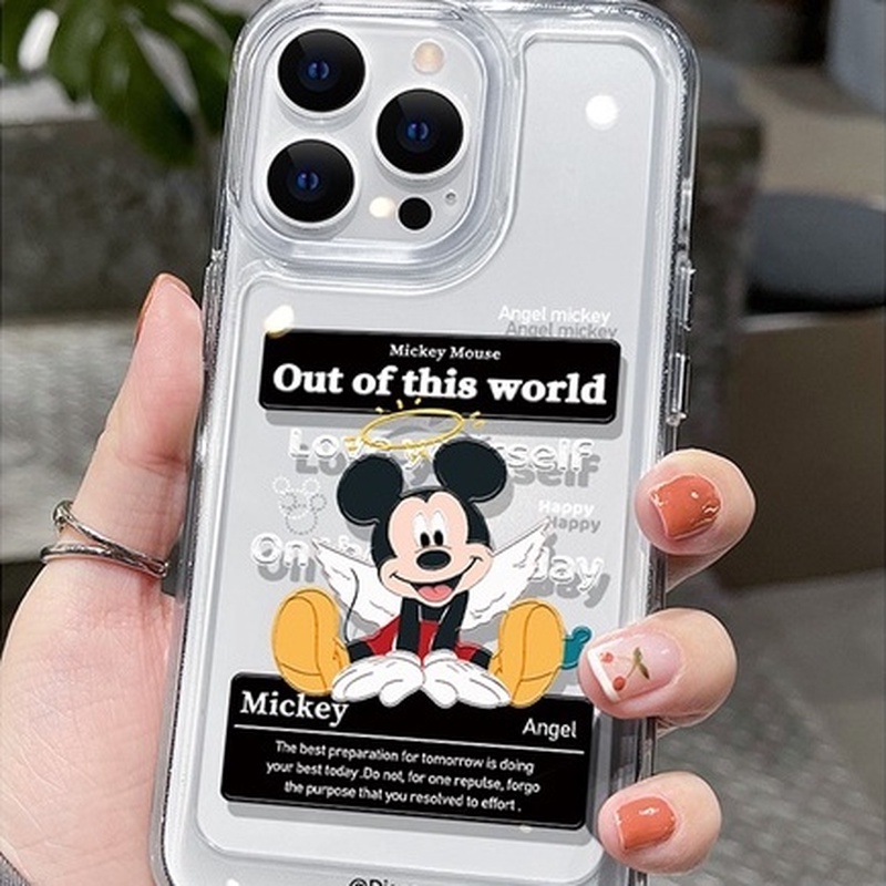 Ốp Điện Thoại Họa Tiết Chuột Mickey Cho iphone 11 13 7 8 Plus space 12 13 Pro Max X XS Max 7 8 SE 2020