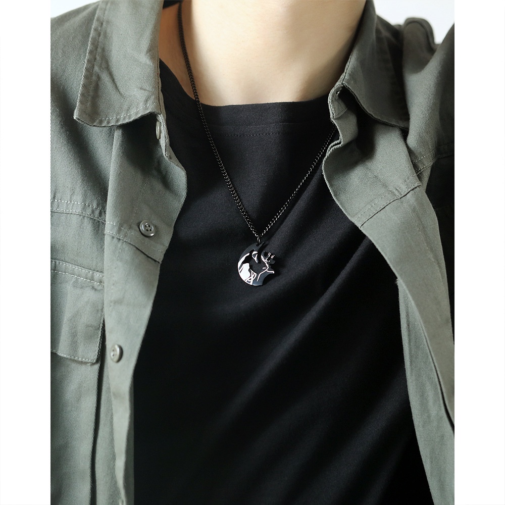 Dây chuyền đôi titan couple kiss không gỉ CN2201 TẶNG KÈM 1 HỘP