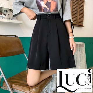 Quần sooc/ quần shorts nữ lửng ống rộng cạp cao
