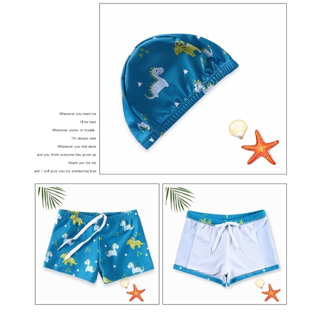 Bộ bơi cao cấp cho bé trai kèm nón.