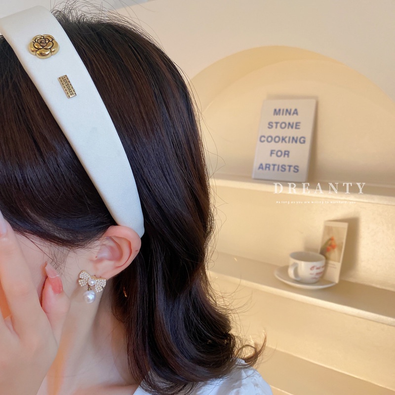 Băng Đô Cài Tóc Bằng Xốp Họa Tiết Hoa Hồng Phong Cách Hàn Quốc Cổ Điển Thời Trang Xinh Xắn