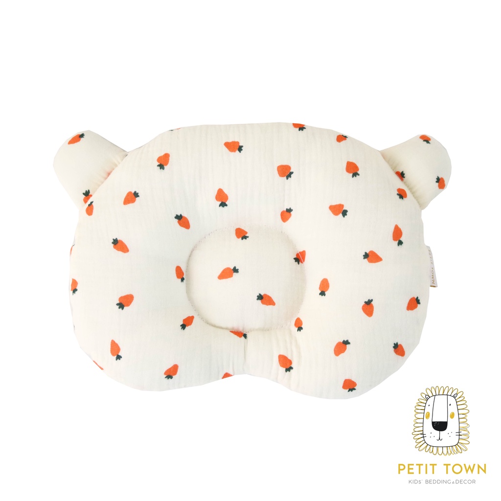 Combo sơ sinh 4 món Petit Town vải xô muslin họa tiết cà rốt