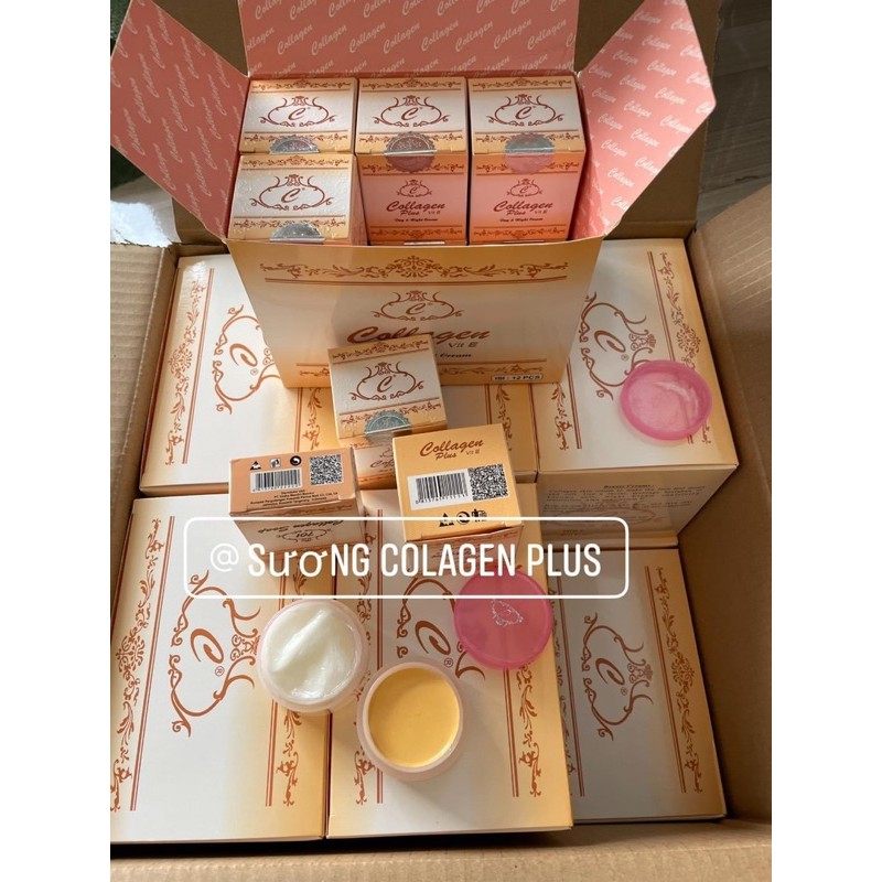 (Chính hãng)🌹Kem colagen tem trắng 5 sao 35k 1 set gồm soáp rửa mặt+Kem ngày+kem đêm