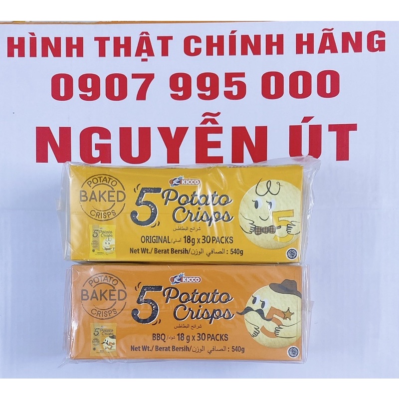 bánh khoai tây 5 potato crisps hộp 30 cái x 18g