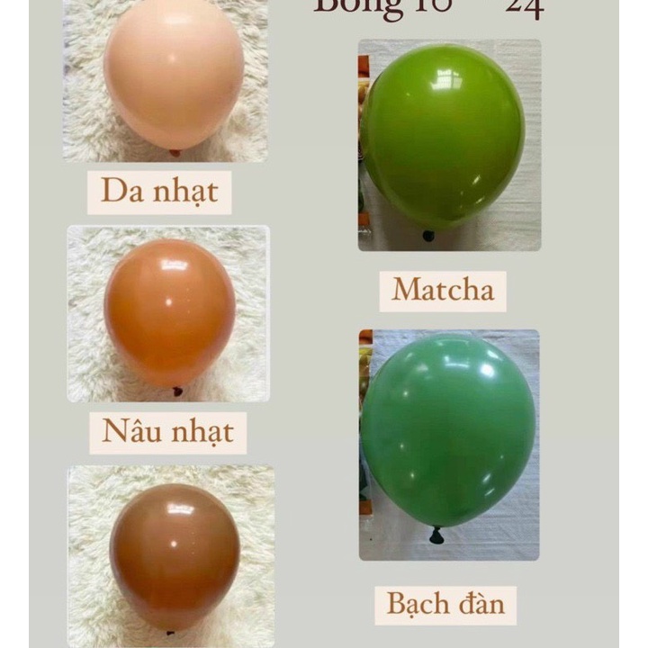 (Video Review) Sỉ Gói 100 Bóng Bay Các Màu Phong Cách Châu Âu - Bóng Bay Màu Nâu - Màu Xanh Bạch Đàn - Xanh Matcha