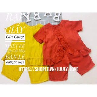Rập giấy001 Rập giấy cắt may bộ bà ba cho bé