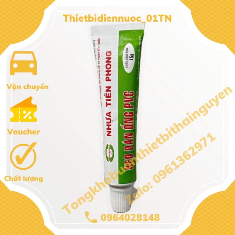 Keo dán ống nhựa PVC Tiền Phong- Tuýp 15g chống rỉ ống nước