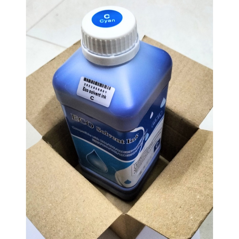 Mực dầu màu XANH ECO Solvent Ink dành cho máy in Epson in Decal khổ lớn