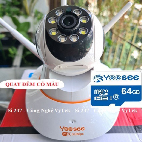 [ GIÁ SẬP SÀN ] CAMERA IP WIFI YOOSEE 8 LED New - QUAY ĐÊM CÓ MÀU - XOAY 360 ĐỘ - BÁO ĐỘNG CHỐNG TRỘM