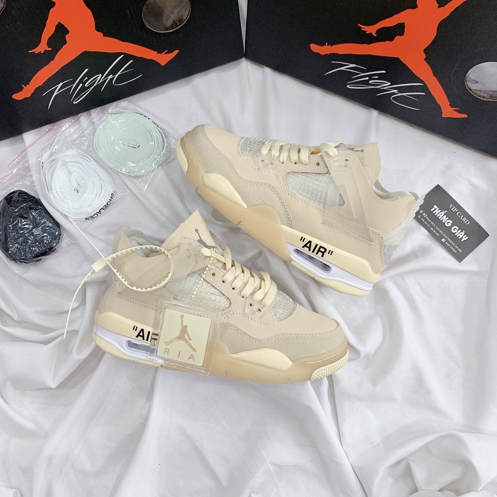 [ Full Box ] Giày Thể Thao JD 4 Ofwwhite Nam Nữ Tặng kèm 3 đôi Dây