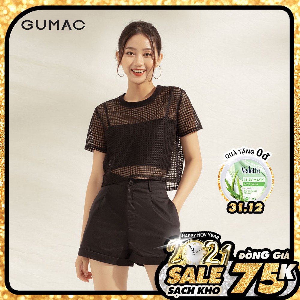 Áo croptop lưới ATA1148 GUMAC (Không gồm áo dây) | BigBuy360 - bigbuy360.vn