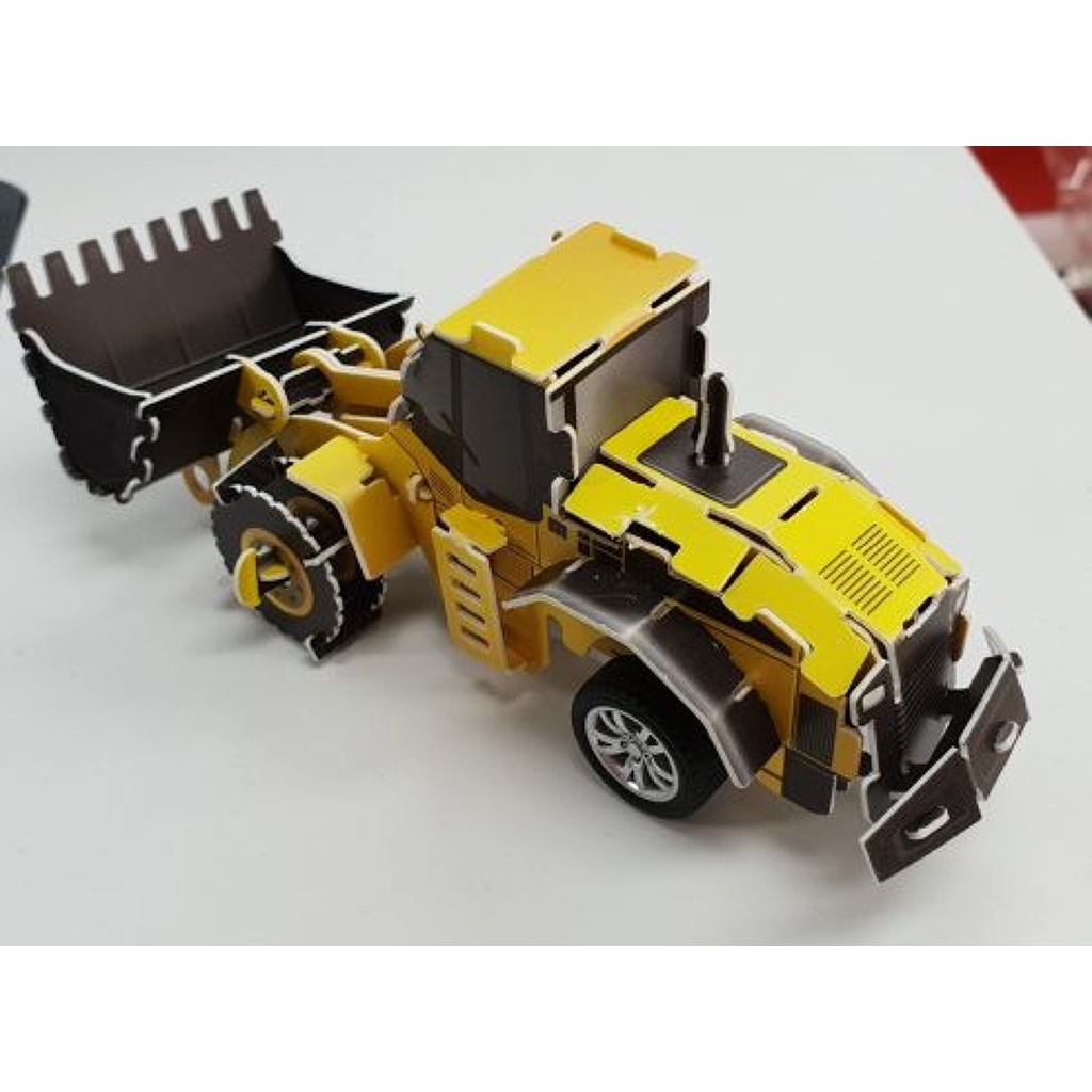 Daiso Mô hình 3D di động hình xe nâng loại xúc có bánh xe