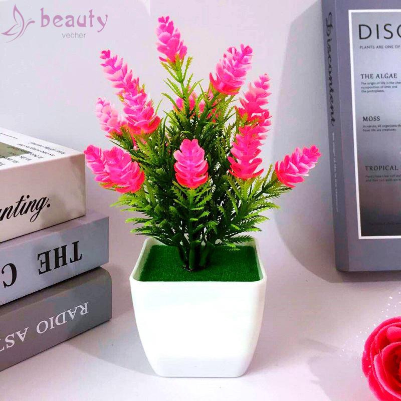 Chậu cây trái thông/hoa lily nhân tạo trang trí để bàn đa dụng sống động