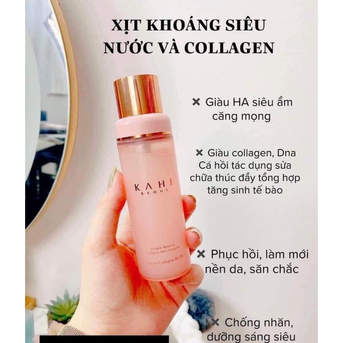 [có bill] Xịt khoáng căng bắng tinh chất collagen cá hồi KAHI