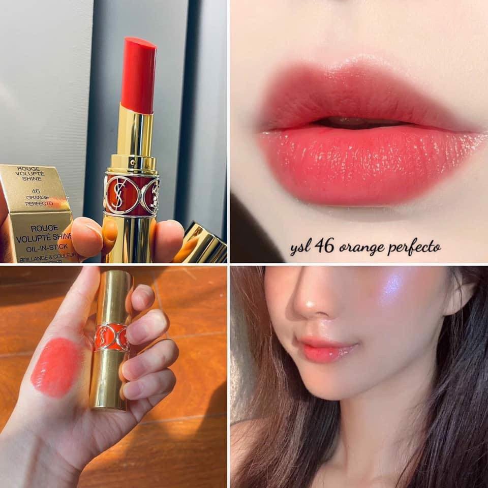 [Chính Hãng] Son YSL Rouge Volupte Shine màu 46 Orange Perfecto