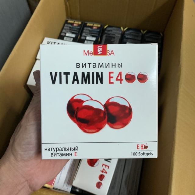 Viên uống vitamin E 400 đẹp da, sáng da, hạn chế lão hoá da hộp 100 viên