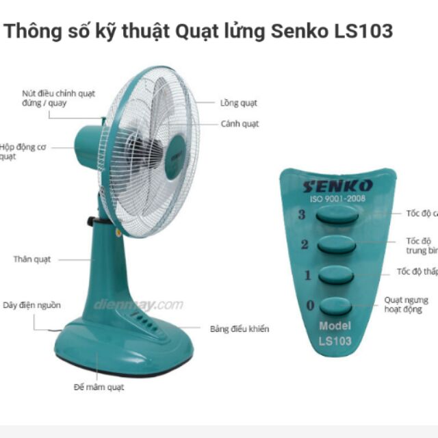 Quạt lửng Senko LS1630