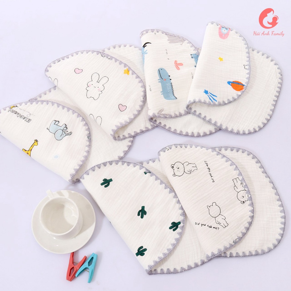 Gối xô sơ sinh cotton 10 lớp mềm mại thấm hút mồ hôi cho trẻ sơ sinh