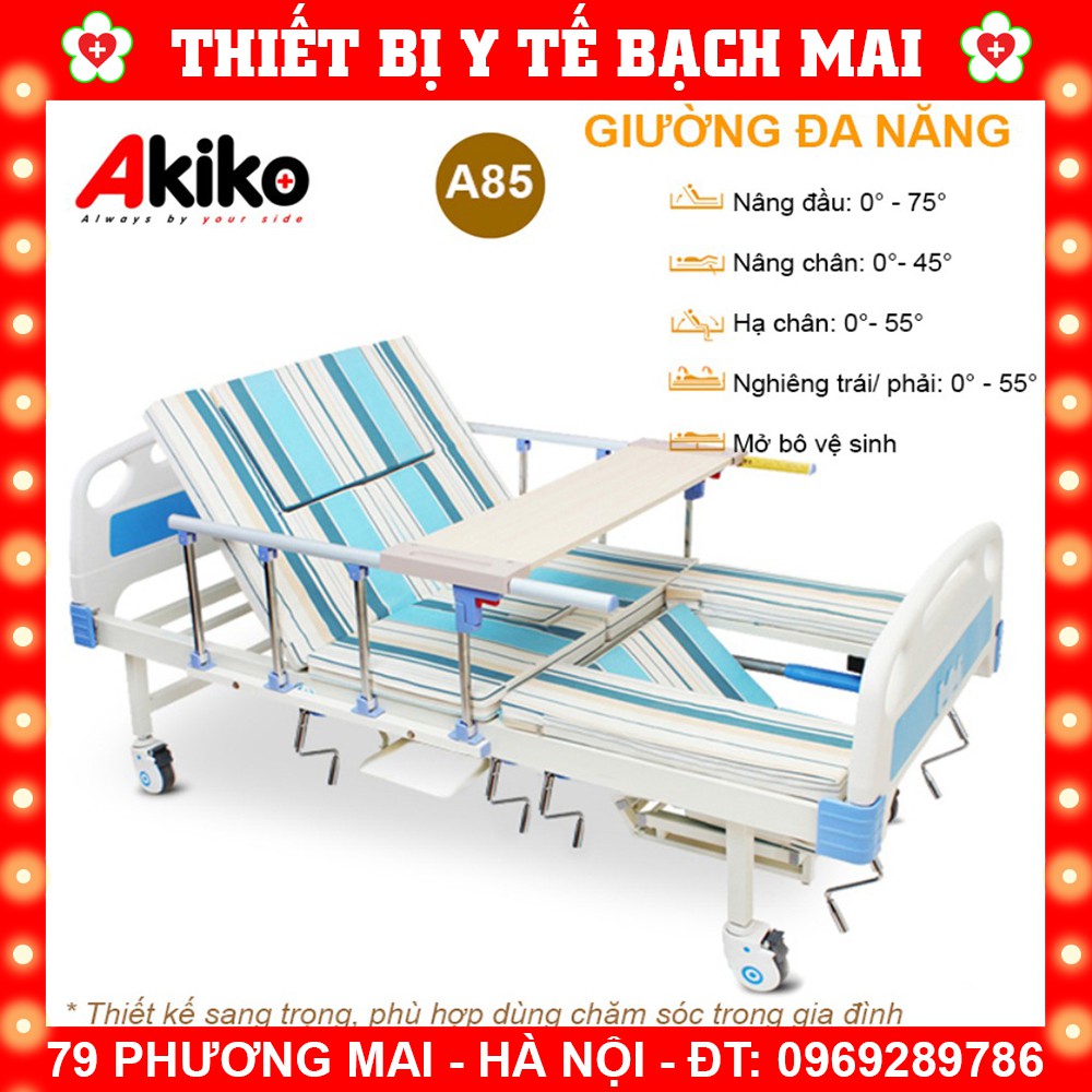 Giường Bệnh Nhân 5 Tay Quay Đa Năng Akiko A85