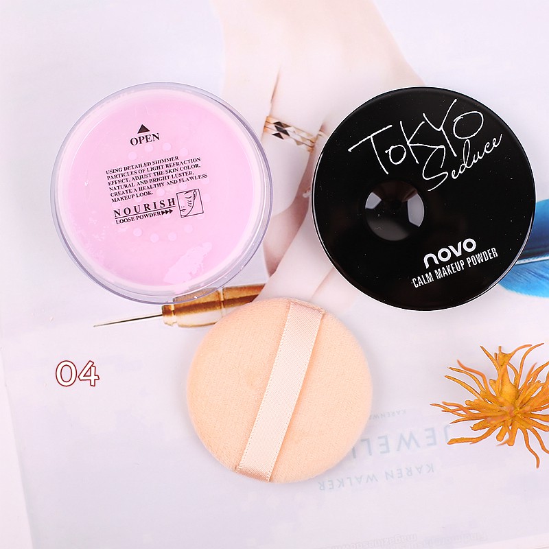Phấn Phủ Dạng Bột Khoáng Trang Điểm Toàn Diện Kiểm Soát Dầu Không Thấm Nước Che Phủ Toàn Diện NOVO Mã Số 371